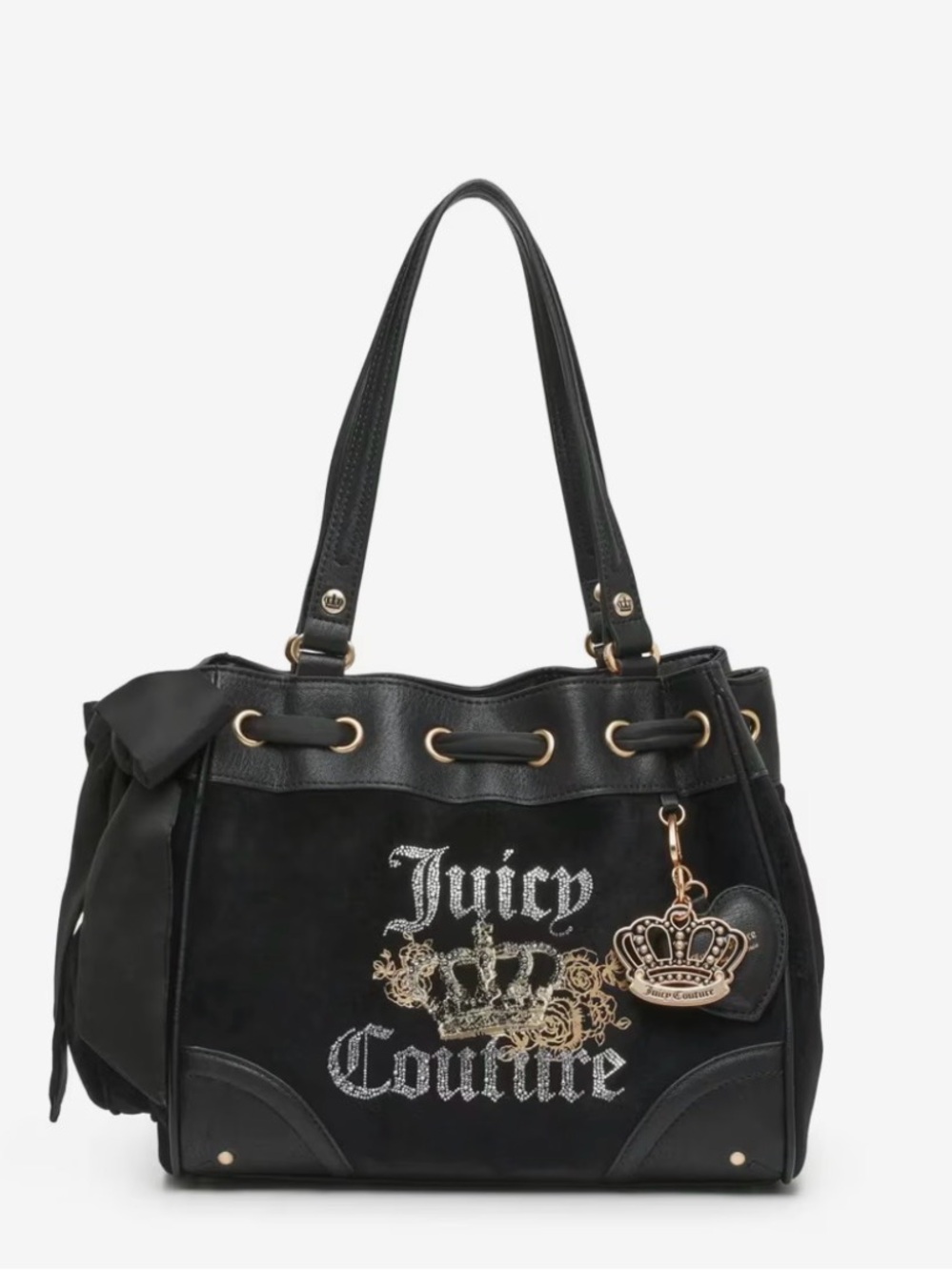 NWT Juicy Couture Royal Bloom Tote with Heart Charm - Picture 4 of 7